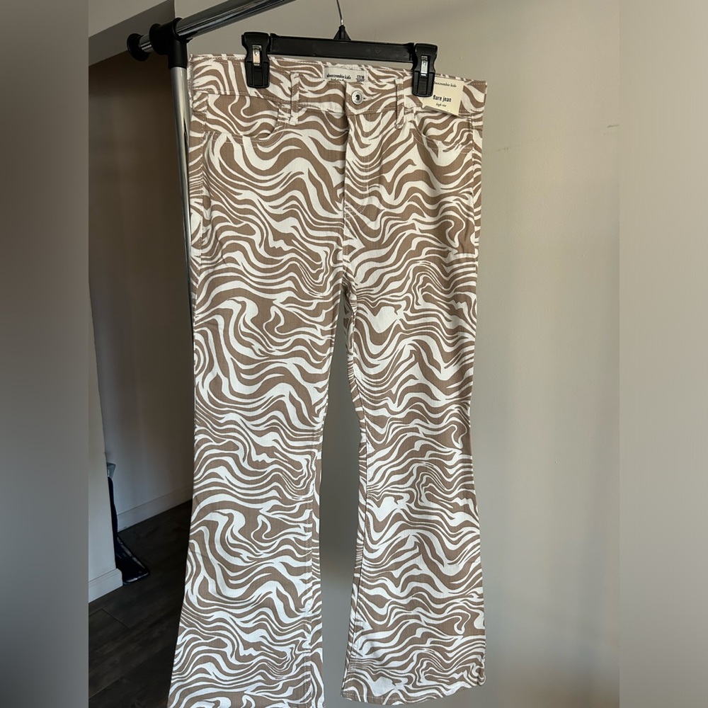 A&F Kids Zebra Patterned Jeans
